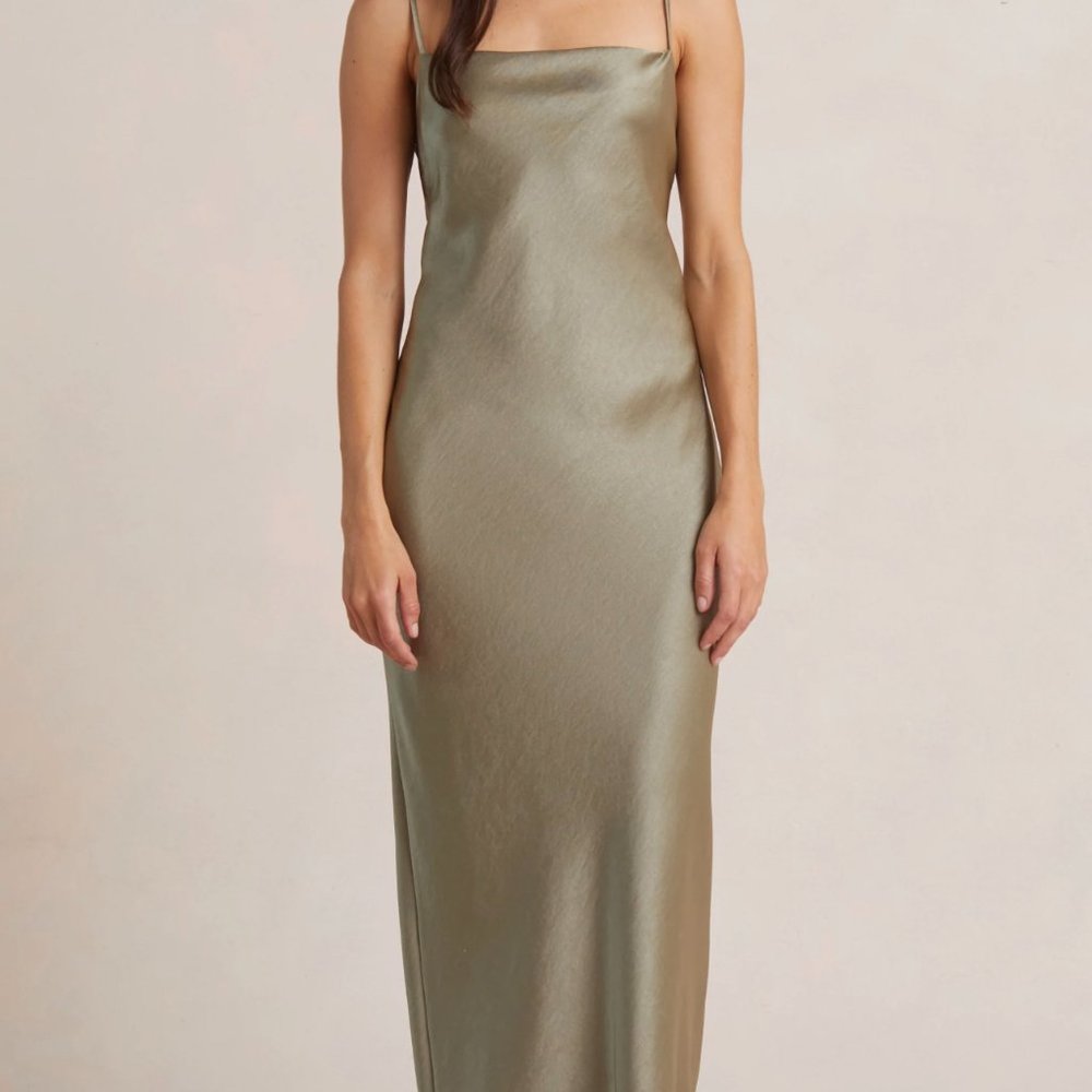 Bec & Bridge The Dreamer Tie Dress Maxi Dress in Sage Size 4